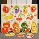 thumbnail image 1 of Juguetes de piscina, juguetes para bebés y niños pequeños: tablero de rompecabezas de madera con piezas fáciles de agarrar, juego de emparejar formas de frutas y juguete educativo., 1 of 6