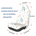 thumbnail image 3 of Balery Cute Tennis Rackets Funda de Asiento para Auto con Diseño - Cubierta Frontal Suave y Transpirable con Protector Antideslizante- 1 Unidad, 3 of 5