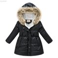 thumbnail image 2 of Liyamei Kids Hooded Padded Jacket with Collar for Winter Warm Long Outerwear Size 2-3 Years, 2 of 3
