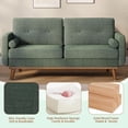 thumbnail image 6 of EastVita Couches for Living Room 2 Seater Deep Seat Couch Linen Upholstered Couches for Bedroom Office Small Space Green, 6 of 7