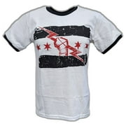 CM PUNK Best In The World Mens White Ringer T-shirt XXL