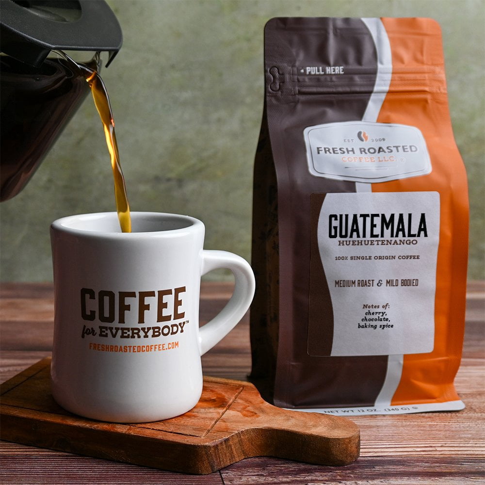 Fresh Roasted Coffee, Guatemalan Huehuetenango Coffee, Medium Roast, Whole Bean, 80 oz 5 lbs
