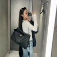 thumbnail image 5 of Maletín de negocios para mujer, de piel dividida, estilo rodeobag, moderno, de un solo hombro, con bandolera en diagonal, con hebilla para mujer, bolso para debajo del brazo, 5 of 5