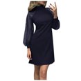 thumbnail image 1 of Vestido de manga larga con costura de nalgas sexy informal a la moda para mujer Fridja  NMB2330, 1 of 5