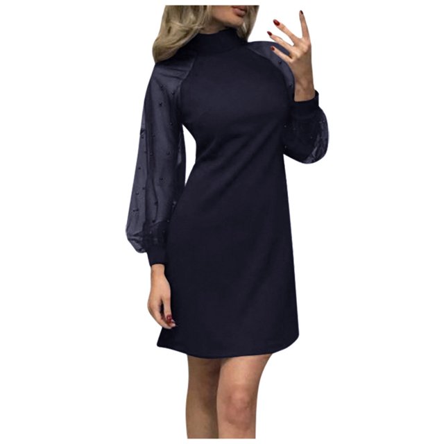Vestido de manga larga con costura de nalgas sexy informal a la moda para mujer Fridja NMB2330