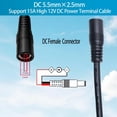 thumbnail image 2 of mistyhony 0.8ft 16AWG DC5525 Power Terminal Cable, DC 5.5mm×2.5mm Male Barrel Jack Connector, for CCTV Surveillance Camera, DVR, LED Light Strips, and Other DIY Power Cable Repairs,3-Pack, 2 of 7
