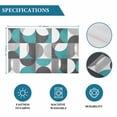thumbnail image 7 of Placemat Mid Century Geometric Placemats for Dining Table Abstract Modern Teal Washable Table Mats for Party Kitchen Dining Decoration, 7 of 7