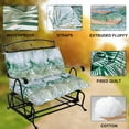 thumbnail image 3 of Outdoor Swing Cushions, Garden Bench Cushions with Backrest and Ties Non-Slip Bench Pads 2-3 Seater Washable Swing Replacement Cushions for Garden Patio Porch loveseat Pad (Bamboo Leaves 47 * 40 in), 3 of 6