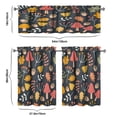 thumbnail image 6 of Mushroom (44) Kitchen Curtain Valance 3 Piece Home Curtains and Valance Set Curtain Sink Window Decor Window Treatment Tier 27.5x36 Length, 6 of 6