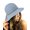 Denim, variant on Open Knit Brown Braided Trim Vented Cotton Beach Sun Hat - Navy