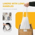 thumbnail image 5 of CONCETTA Laundry Hamper with lid, No Install Needed, 90L Wicker Laundry Baskets Foldable Removable Liner Bags, Yellow, 5 of 8