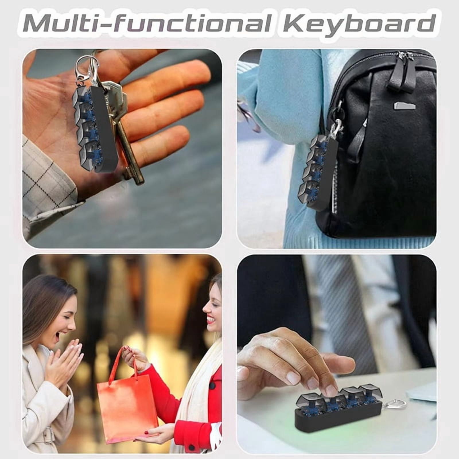5X 4Keys Keyboard Keycaps Fidget Toy Stress Relief Diy Keycaps Toy Keyboard Caps Finger Button Fidget Finger Keycaps B