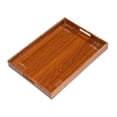 thumbnail image 4 of Bandeja de servicio, bandeja decorativa de servicio de madera, bandeja de servicio de mesa de centro de madera de estilo japonés, para decoración perfecl Bandeja de servicio con asas, 4 of 8