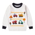 thumbnail image 2 of Little Boys Pajamas Cartoon Engineering Truck 100% Cotton Long Sleeve Toddler Pjs Toddler Clothes Kids Sleepwear(Cray-6575 4T), 2 of 5