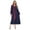 Navy Blue, variant on Miutii Unisex Women Men Church Robe Vneck Zipper Front Color Block Choir Dress Clergy Robes Graduation Gown Burgundy S
