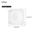 thumbnail image 2 of Uxcell 3packs Shower Drain Hair Catcher Round and Convex Drain Strainer for Shower, White, 2 of 5