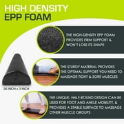 ProsourceFit High Density Half-Round Foam Rollers 12”, 18, 36 Black