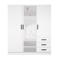 thumbnail image 6 of Pemberly Row Engineered Wood Wardrobe Armoire with Mirror in White, 6 of 9