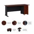 thumbnail image 4 of Scranton & Co Engineered Wood 72" Desk and File Cabinet in Hansen Cherry, 4 of 6