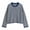 Blue, variant on Iyufng Womens Striped Button Front Knit Cardigans Long Sleeve Contrast Trim Cropped Casual Sweater Jackets