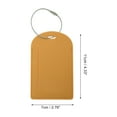 thumbnail image 2 of Unique Bargains 1 Pc Semicircle Vertical Style Luggage Tag for Office Ginger Yellow PU, 2 of 5