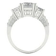 thumbnail image 4 of Three-Stone Engagement Ring for Women - 4.27ct White Sapphire in 14K White Gold Promise Ring, 4 of 6