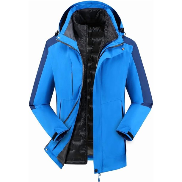 Chaqueta impermeable, resistente al viento y gruesa, 3 en 1, cálida, para deportes al aire libre, para hombre y mujer, para otoño e invierno.