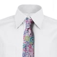thumbnail image 2 of Floral Necktie, Colorful Vintage Curls, Dress Tie, 3.7", Multicolor, by Ambesonne, 2 of 3