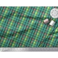 thumbnail image 3 of Soimoi Moss Georgette Fabric Check Check Print Fabric by the Yard 42 Inch Wide, 3 of 3