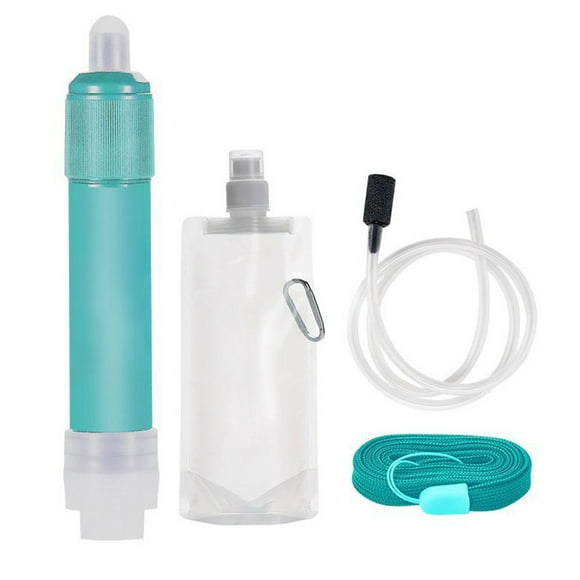 Eigraketly Traveling Lake River Water Filtro de emergencia Backpacking Picnic Kit de filtración portátil reutilizable Equipo para exteriores Kits de desorden para acampar Azul Eigraketly OD029697-01