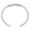 thumbnail image 2 of Diamond2Deal 925 Sterling Silver Rh-plated Heart Infinity Symbol Cuff Bangle for Women, 2 of 6