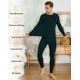 thumbnail image 4 of INNERSY Thermal Underwear for Men Long Johns Sets Shirts & Pants Mens Thermals (XS, Dark Turquoise), 4 of 6