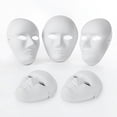 thumbnail image 1 of Máscaras de papel, 3 paquetes Máscaras faciales completas de bricolaje Máscaras de disfraces blancas Máscara de papel pintable para Mardi Gras, Cos-Play, Fiesta de Halloween 18 cm * 24 cm XianweiShao 8390611991296, 1 of 5