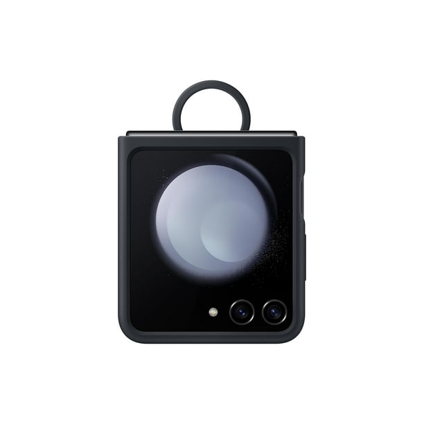Funda de silicona para teléfono SAMSUNG Galaxy Z Flip5 con anillo índigo