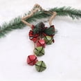 thumbnail image 3 of 2 piezas de piñas de pino navideñas, cascabeles y lazo con cuadros de búfalo, adornos para colgar en la puerta y en la pared, 3 of 5