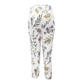 thumbnail image 4 of Tiqkatyck Workout Leggings for Women, Womens Casual Floral Print Stretch Cropped Pants Slim Fit Tight Leggings Pants, Shorts for Women White S, 4 of 5