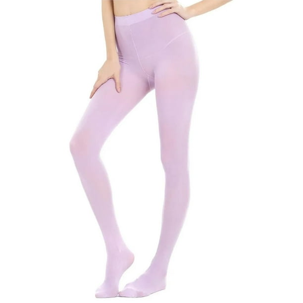 Malla Media Pantimedia Microfibra Para Dama Licra 3d Sexy 3 Piezas Lila Unitalla