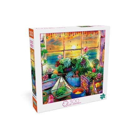 Buffalo Games Good Vibes 300-Piece 18 x 18 Inch Interlocking Jigsaw Puzzle for Adults Aged 14-99
