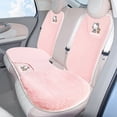 thumbnail image 4 of Conjunto de tres piezas de cojín de felpa para coche, cojín de lana de dibujos animados cálido para invierno, funda de asiento de coche, cojín de asiento grueso, cojín cuadrado pequeño de moda, 4 of 6