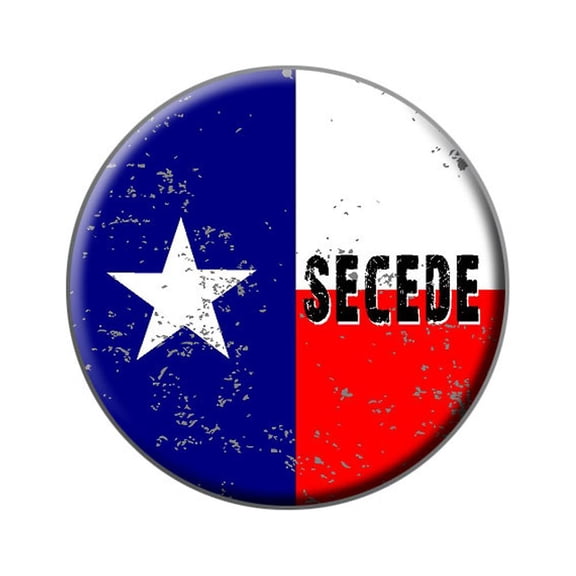 SECEDE - Texas Flag Distressed Lapel Hat Pin Tie Tack Small Round