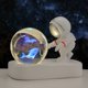 thumbnail image 1 of Bola de cristal tallada con luz de noche con forma de astronauta y base luminosa para estudiantes y amigos, 1 of 6