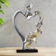 thumbnail image 5 of Figura de pareja besándose, escultura de amantes de estilo nórdico, adorno de escritorio para estante. Plata, 5 of 7