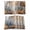 Burnt Orange Gray Blue, variant on Grey Placemats Set of 4, Cotton Linen Fabric Place Mats, Modern Oil Painting Art Forest Washable Decorative Table Mats Protector for Home Kitchen Dining Wedding Party Coffee Tables