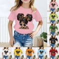 thumbnail image 5 of Girls Kids Shirts Size 5-12 Cute Cartoon Print Casual Tshirt Short Sleeve Crewneck Tee Top, 5 of 5