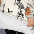 thumbnail image 3 of Oversized Wearable Blanket Hoodie,Halloween Dancing Skeletons Sherpa Blanket Hoodie with Super Pockets,Super Warm Fuzzy Pullover for Women & Men, 3 of 6