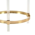 thumbnail image 6 of DecMode 19" x 23" Gold Acrylic Plastic Circular Accent Table with Mirrored Top and Acrylic Legs, 1-Piece, 6 of 13