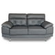 thumbnail image 5 of Sala de Piel Genuina Sofá y Love Seat ConfortoPiel  Dublin Gris Oxford, 5 of 9