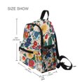 thumbnail image 3 of FORMRS School Backpack with Front Zippered Pocket 12" Student Travel Daypack, Red Japanese Floral Pattern, 3 of 6