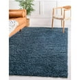 thumbnail image 1 of Unique Loom 3145904 9 x 12 ft. Davos Shag Rectangular Rug, Marine Blue, 1 of 2