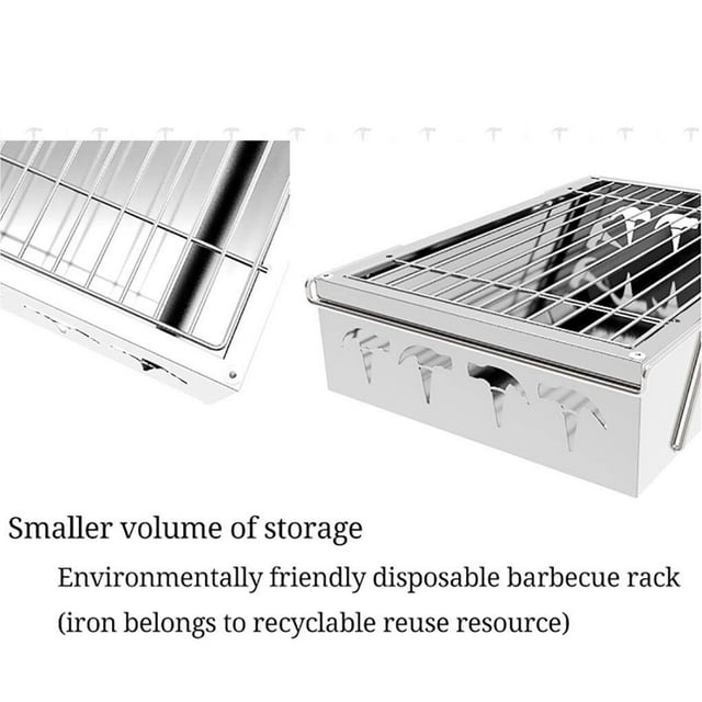 Maoww Multi-function Charcoal Grills Portable Stainless Steel Barbecue Grilling Machine Mini Grill for Home Garden